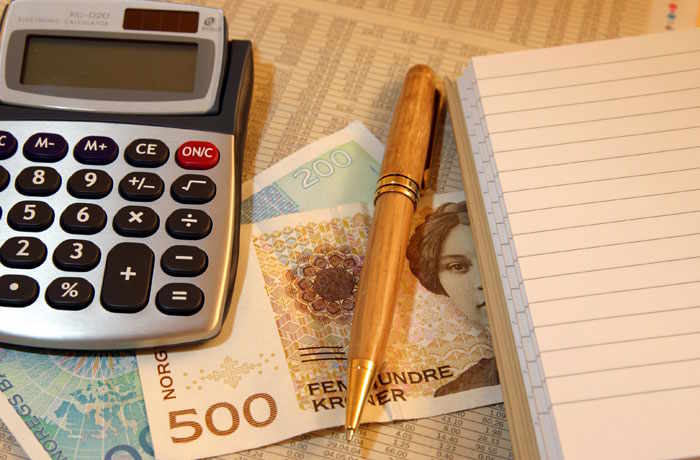 Kalkulator på pengesedler