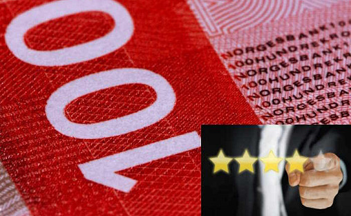 Pengeseddel med stjerner