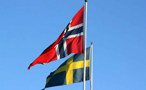 Norsk og svensk flagg